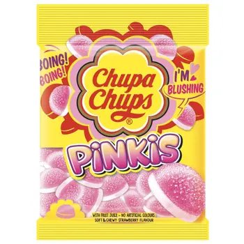 Chupa Chups Pinkis Strawberry Candy 90g