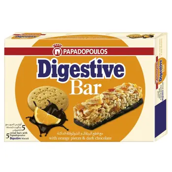 Papadopoulos Orange & Choco Digestive Bar 140g