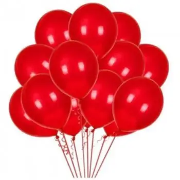 Red Helium Balloon Set