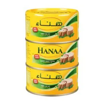 Hanaa Light Meat Tuna 3x185g Pack
