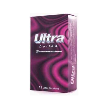 Ultra Dotted Latex Condoms 12 Pieces