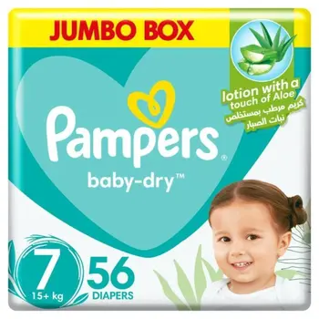 Pampers Baby-Dry Diapers Size 7 56 Diapers
