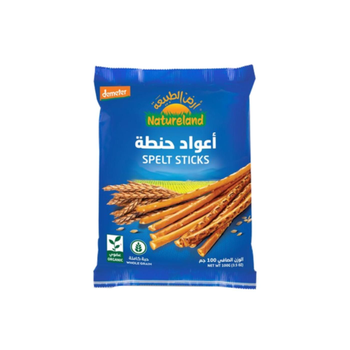 Natureland Organic Whole Grain Spelt Pretzel Sticks 100g
