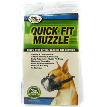 Four Paws Quick Fit Dog Muzzle Black X-Large