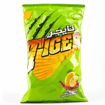 تايجر رقائق البطاطس بالشطة و الليمون 100جرام