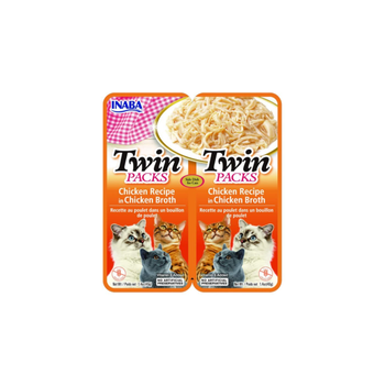 اينابا توين باكس طعام رطب للقطط بالدجاج في المرق 40gx2