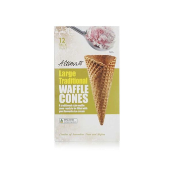 Altimate Traditional Waffle Cones Large 12 Pack