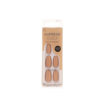 Kiss imPRESS Latte Coffin Press-on Nails 30 Pieces