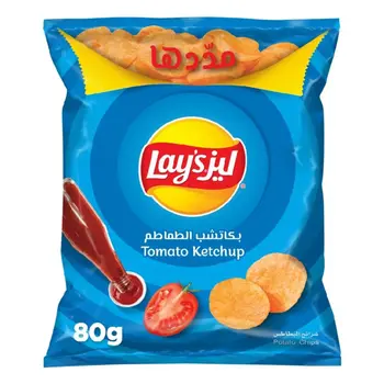 ليز شرائح البطاطس بطعم الكاتشب 80جرام