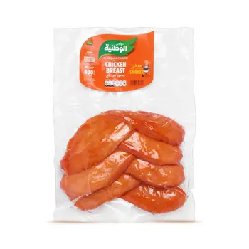 الوطنية صدور دجاج مدخنة 400جرام