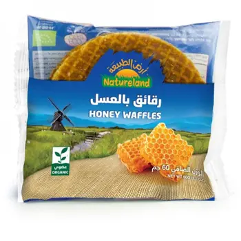 Natureland Organic Honey Waffles 60g