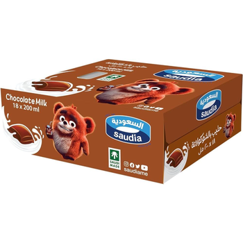 Saudia Double Chocolate Milk 18x200ml
