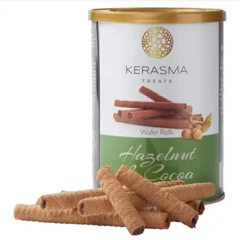 Kerasma Hazelnut & Cocoa Wafer Rolls 400g