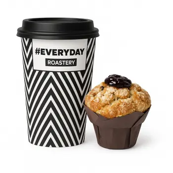 Spanish Latte and Blueberry Muffin