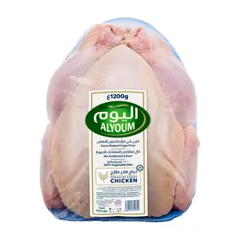 اليوم دجاج كامل طازج فاخر 1200جرام
