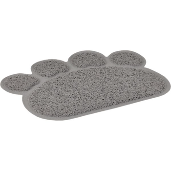 Flamingo Grey Paw-Shaped Litter Mat 60x45cm