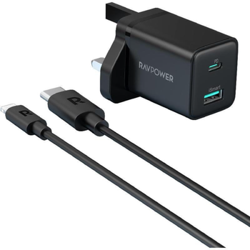 Ravpower 20W Wall Plug with PD Cable Black