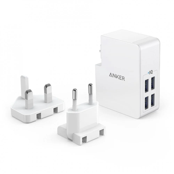 Anker White Wall Plug 4 Outlets