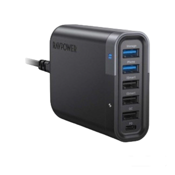 Ravpower 6-Port 24W Charging Pad Black