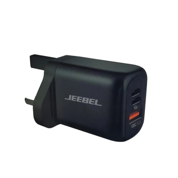 Jeebel 3-Port Wall Plug Black