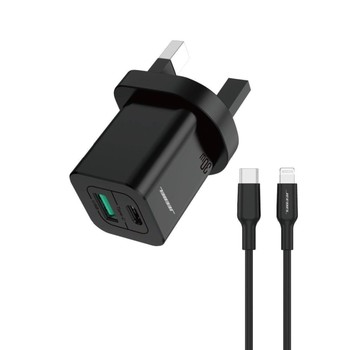 Jeebel 30W Wall Socket with PD Cable Black