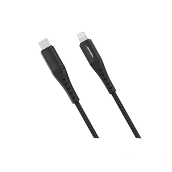 Jeebel Black Fabric iPhone Cable 1m