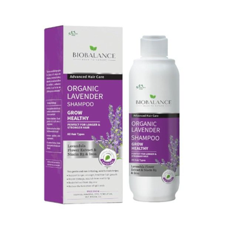 بايو بالانس شامبو عضوي باللافندر والنياسين والحديد خالي من السلفات 330 مل