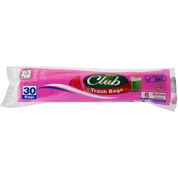 Sanita Club Pink Trash Bags 5 Gallon 30 Bags