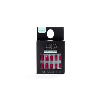 Loca One Minute Manicure Dark Pink Nails 24 Pack