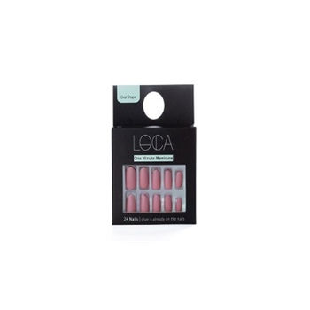 Loca Matte Mauve Oval Nails 24 Pack