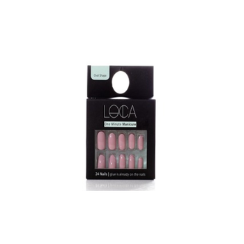 لوكا أظافر وردي لحمي 14 بشكل بيضاوي 1عبوة