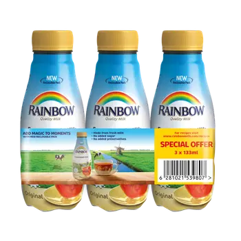 Rainbow Quality Evaporated Milk 3x133ml