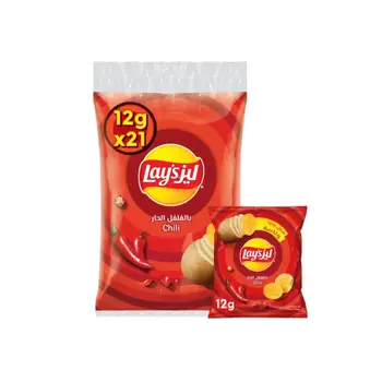 Lay's Chili Spicy Chips 21x12g Pack