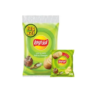 Lay's Salt & Vinegar Chips 21x12g Pack
