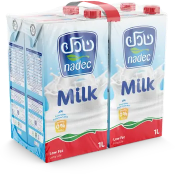 Nadec Low Fat Uht Milk 1L ×4 Packs