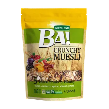 با - موسلى مقرمش 5 فواكه مجففة مع العسل 300جم