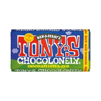 Tony's Ben & Jerry's Dark Milk Brownie Chocolate Bar 180g
