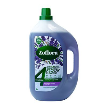 زوفلورا منظف الأرضيات المضاد للبكتيريا برائحة لافندر دريمز محلول تنظيف متعدد الأسطح زجاجة 3لتر