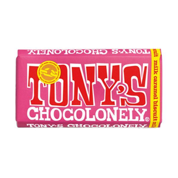 Tony's Chocolonely Caramel Milk Chocolate Biscuit Bar 180g