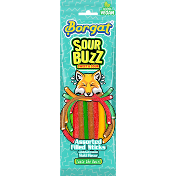 Borgat Sour Buzz Multi Flavor Filled Sticks 170g