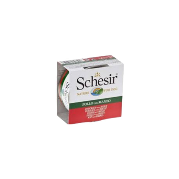 Schesir Chicken & Beef Wet Dog Food 150g