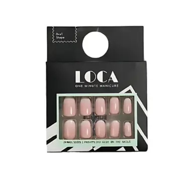 لوكا اظافر صناعيه اوفال وردي اومبري 24قطعة