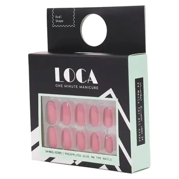 لوكا أظافر بيضاوية رقم 31 وردية 24قطعة