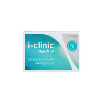 اكلينك عدسات لاصقة شفافة يومية -1 30قطعة