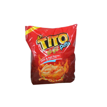 Mr.Tito Chili Naar Corn Puffs 80x18g