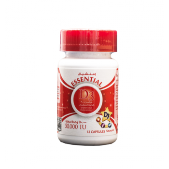 Essential D-3 50000 IU Capsules 12 Count