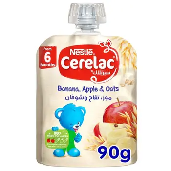Nestle Cerelac Banana Apple Oats Puree 90g
