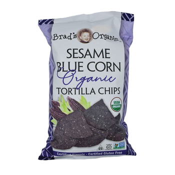 Brad's Organic Sesame Blue Corn Tortilla Chips 227g
