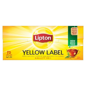 Lipton Yellow Label Black Tea Bags 25 Count