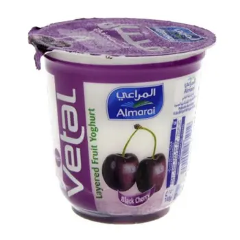 Almarai Vetal Black Cherry Layered Yoghurt 140g